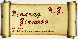 Miodrag Ziramov vizit kartica
